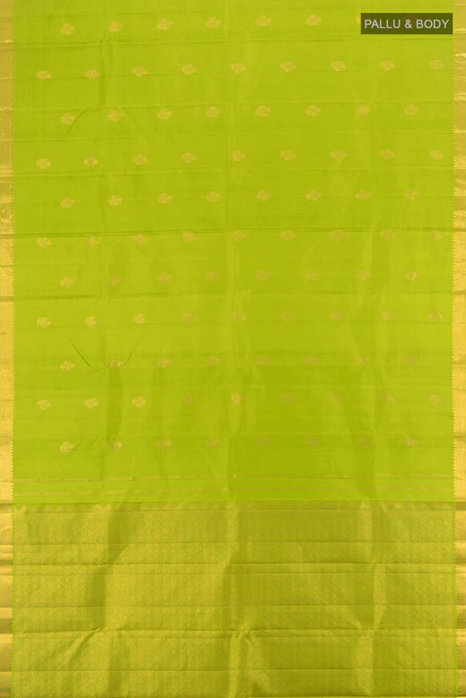 Parrot Green Kanjivaram Silk Saree - Image 5