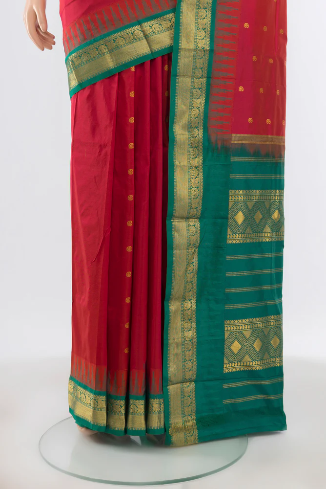 Pink Bangalore Silk - kadyal Saree - Image 3