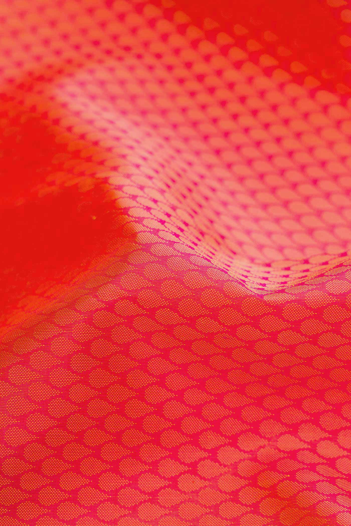 Pure Silk Pure Zari Orange with Pink Color Kanjivaram Saree - Image 2
