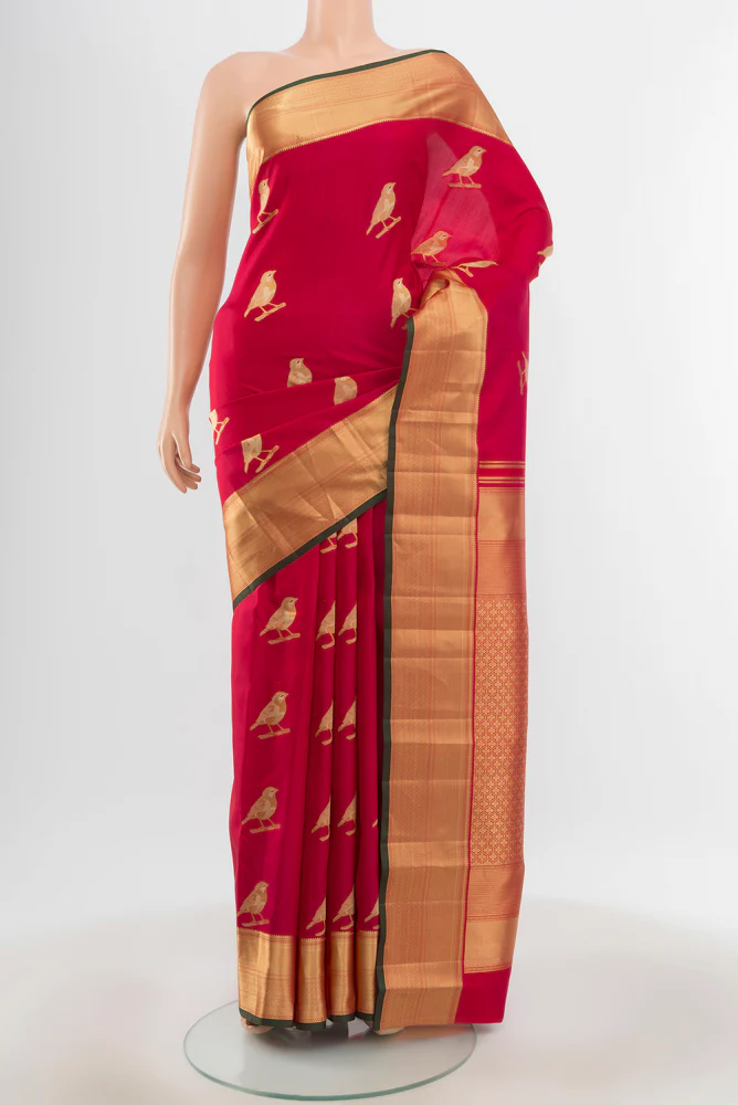 Pink Kanchipuram Silk Saree