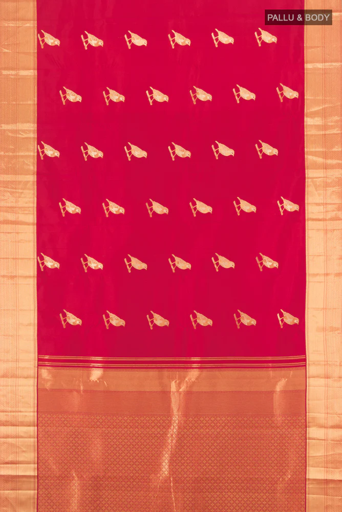 Pink Kanchipuram Silk Saree - Image 5