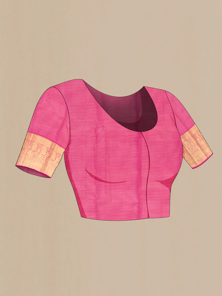 Orange Kanchipuram Silk Saree - Image 5