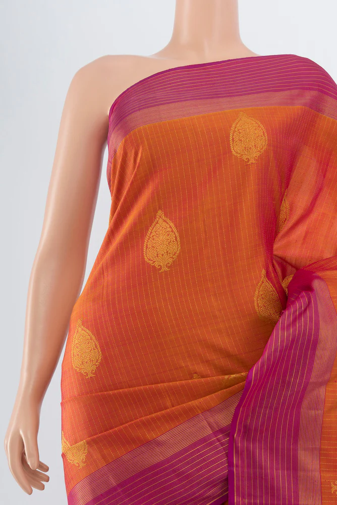 Multi Color Kanjivaram Silk Saree - Image 2