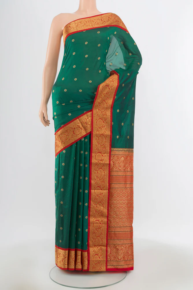 Green Blended Bangalore Silk Saree