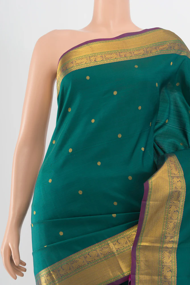 Blue Kanjivaram Silk Saree - Image 2