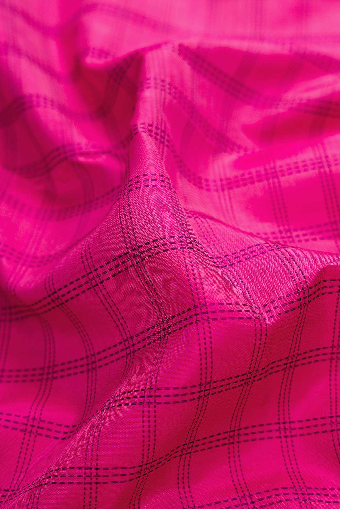 Pure Silk Pure Zari Pink Dual Tone Kanjivaram Saree - Image 2
