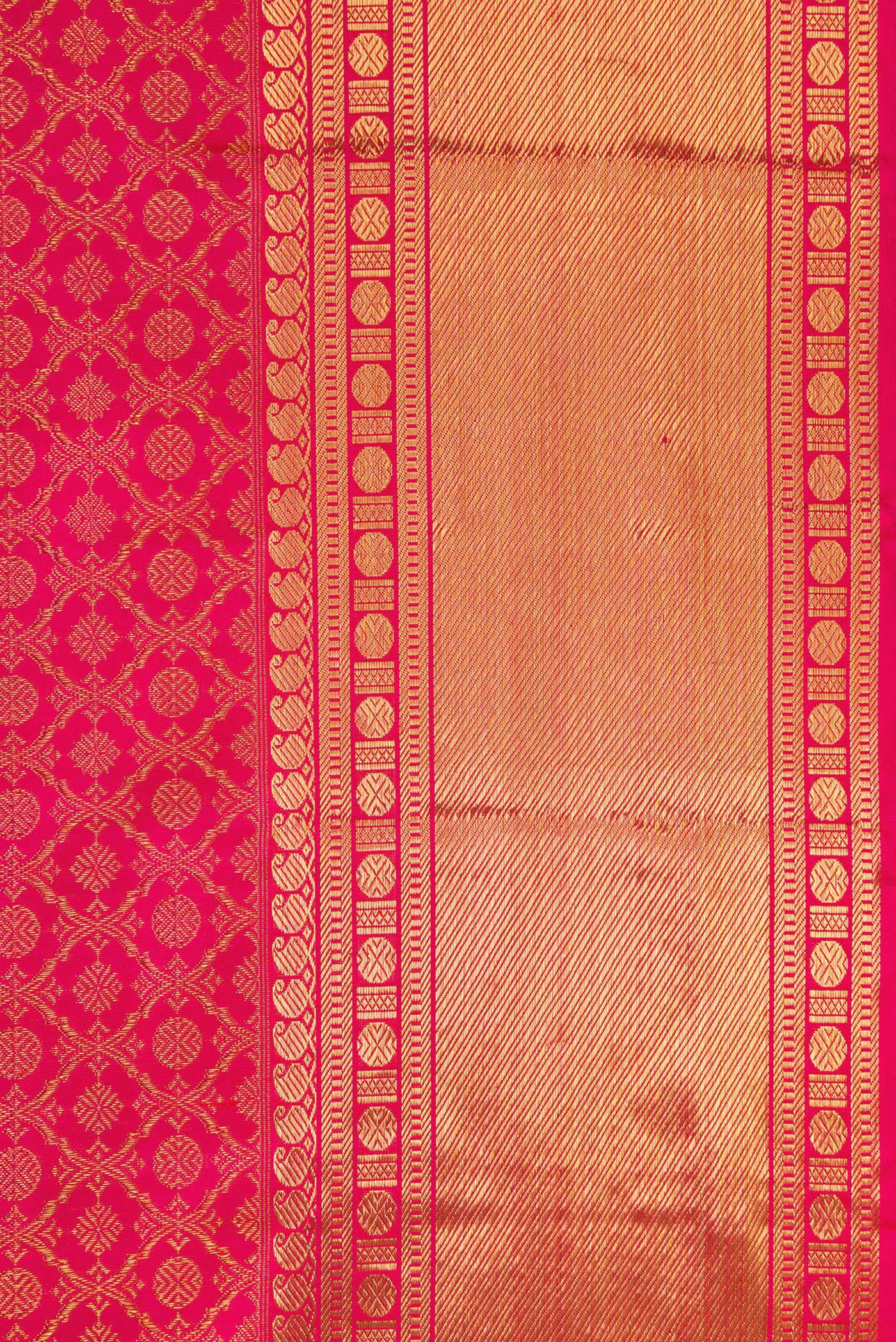 Pure Silk Pure Zari Pink Kanjivaram Saree - Image 3