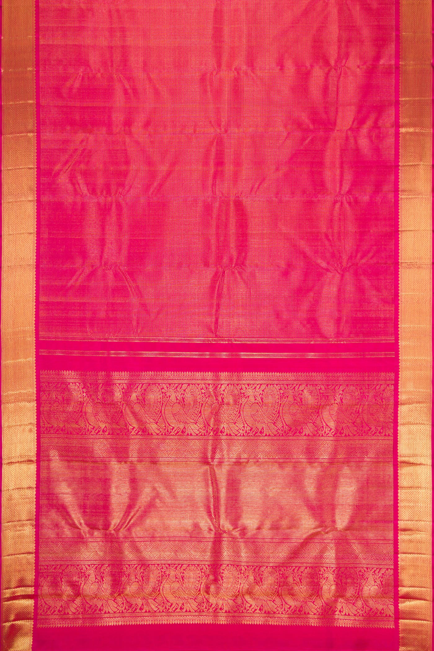 Pure Silk Pure Zari Pink Kanjivaram Saree - Image 6