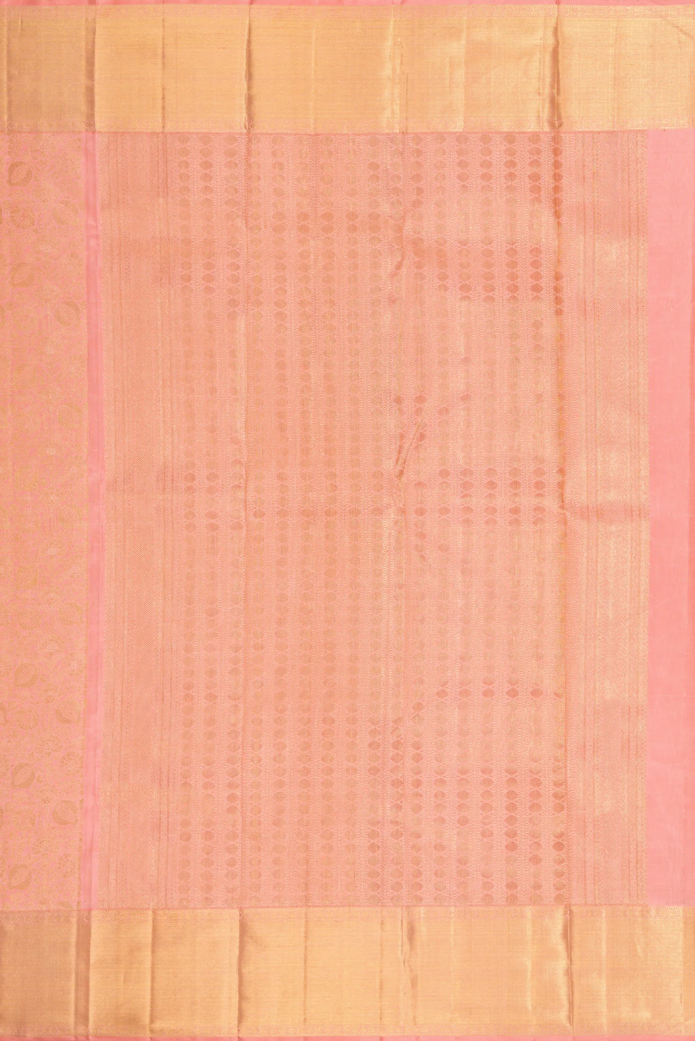 Pure Silk Pure Zari Peach Kanjivaram Saree - Image 7
