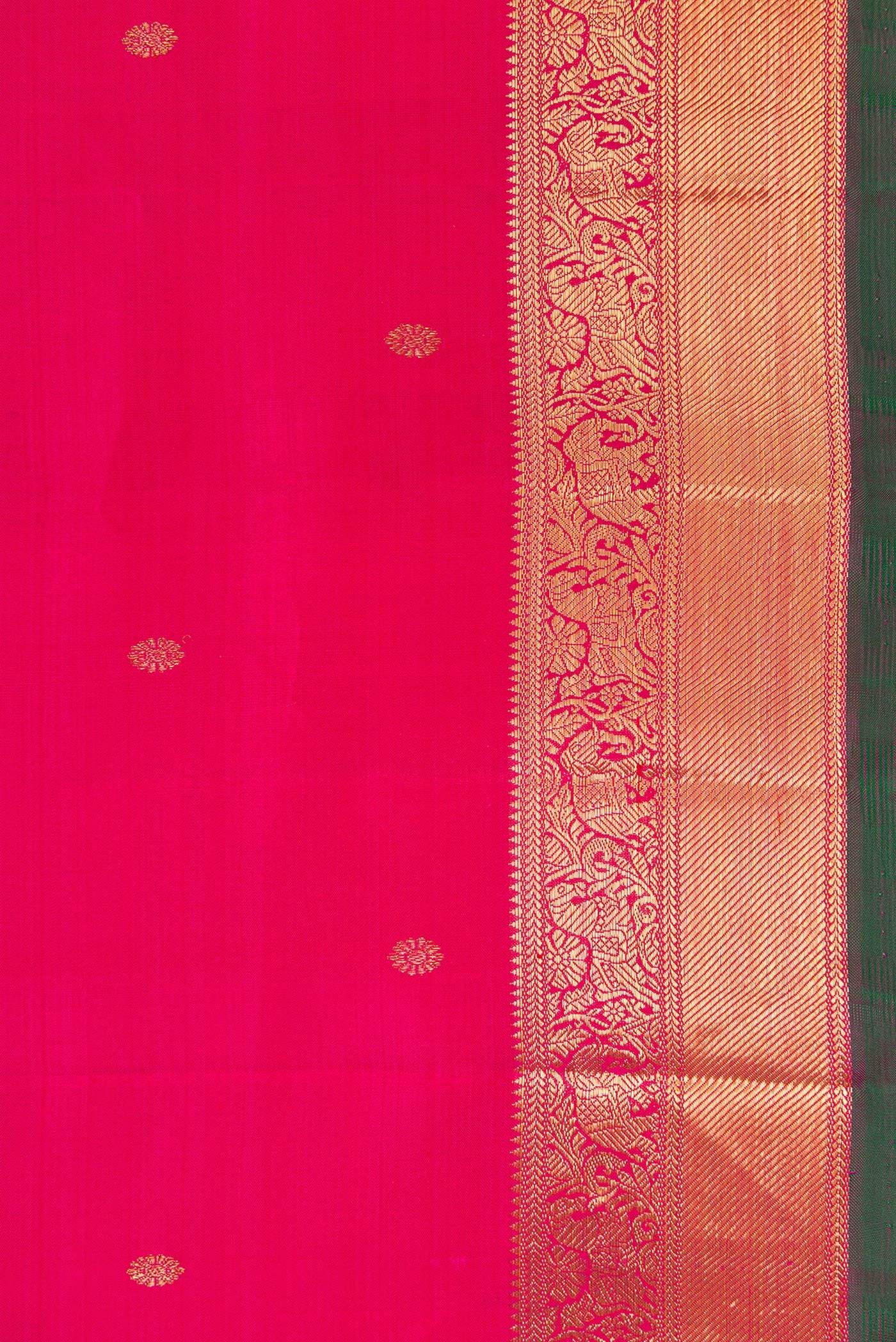 Pure Silk Pure Zari Pink Kanjivaram Saree - Image 3