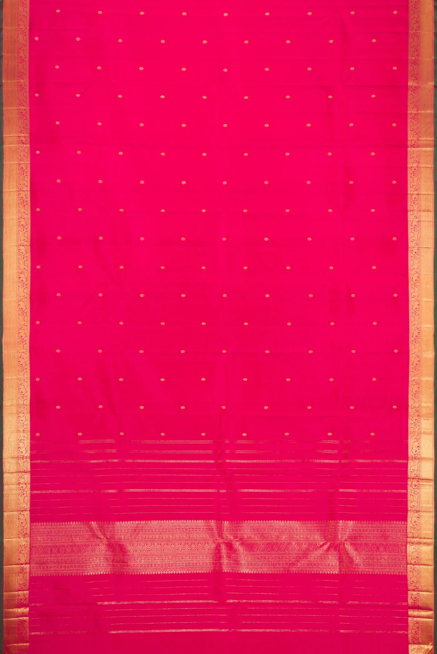 Pure Silk Pure Zari Pink Kanjivaram Saree - Image 6