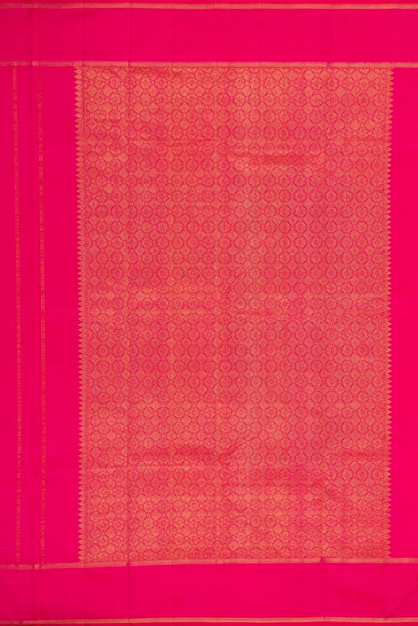 Pure Silk Pure Zari Pink Kanjivaram Saree - Image 7