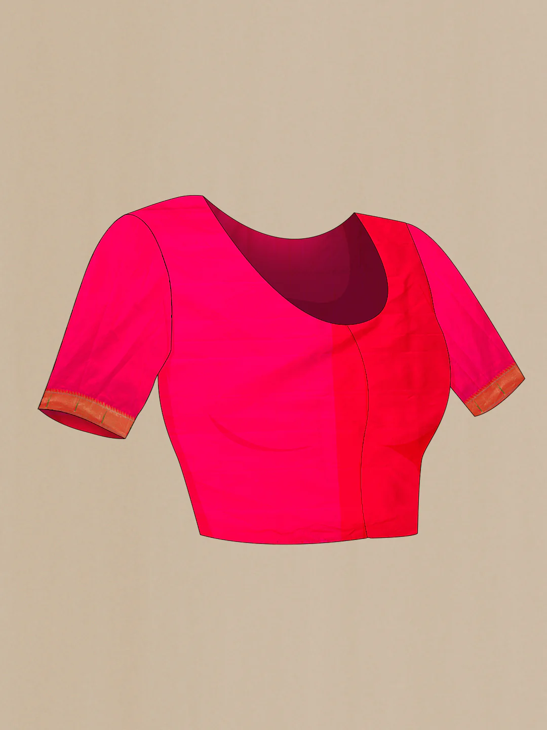 Pure Silk Pure Zari Pink Paithani Saree - Image 5