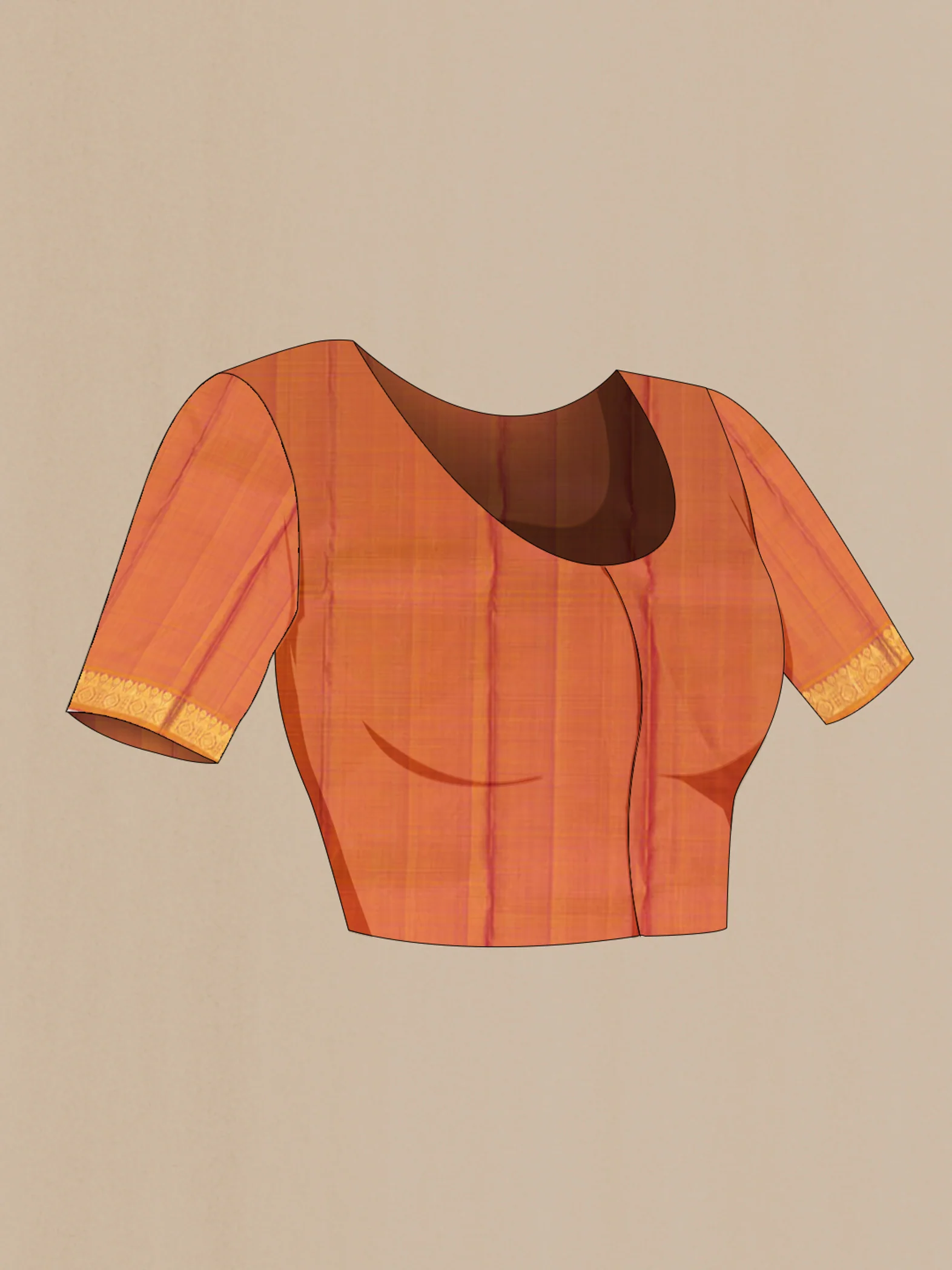 Rani Pink Kanjivaram Silk Saree - Image 4