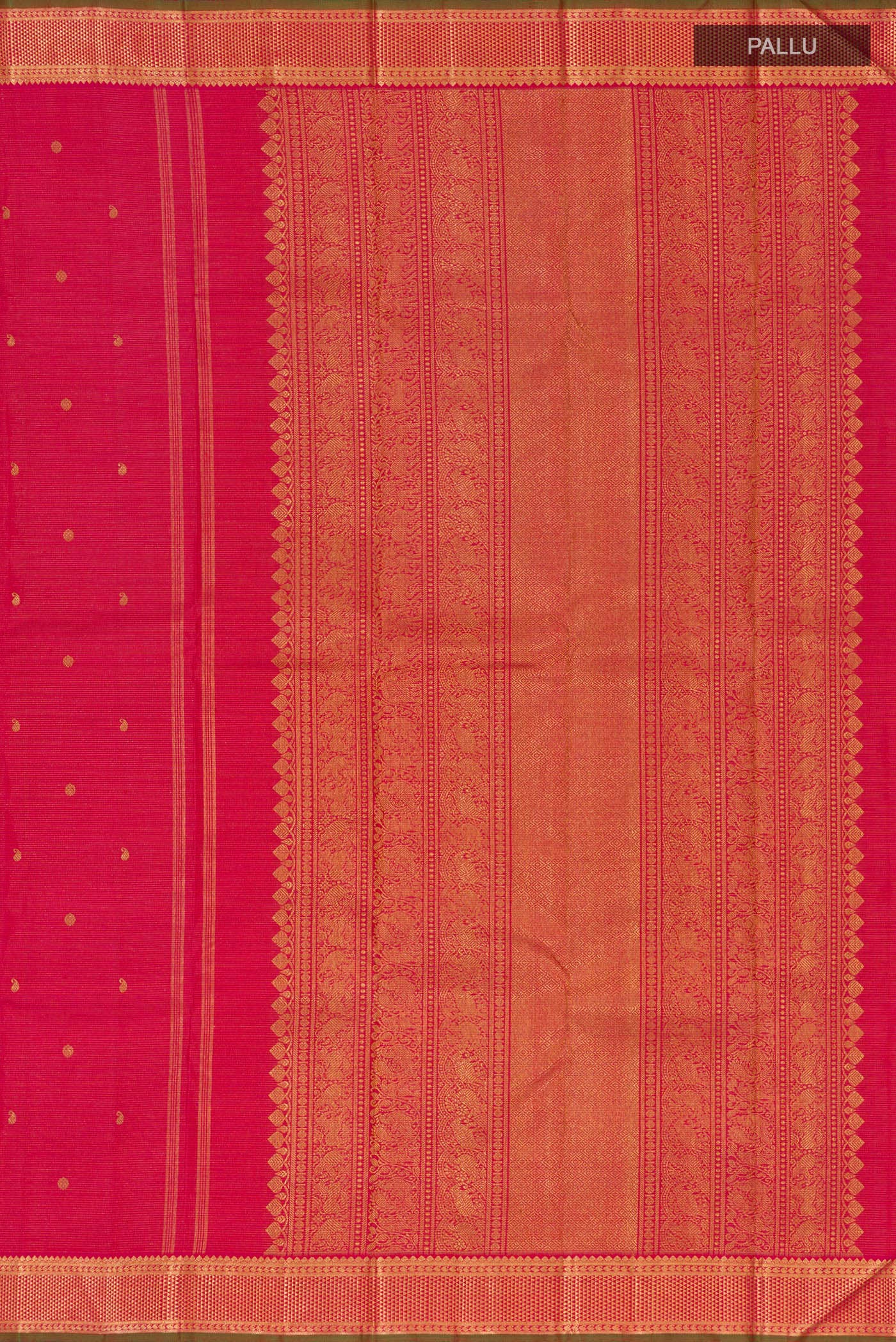 Pure Silk Pure Zari Pink Kanjivaram Saree - Image 6