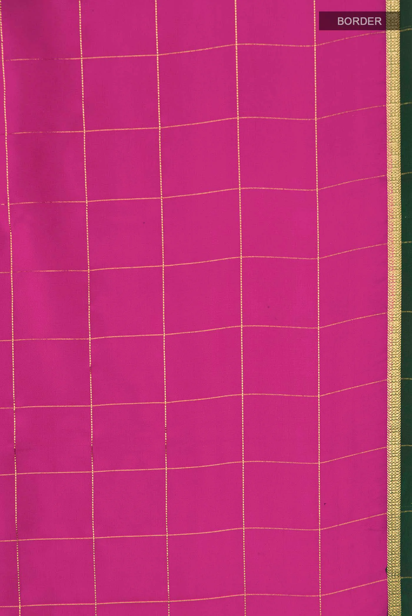 Pure Silk Pure Zari Pink Mysore Crepe Saree - Image 3
