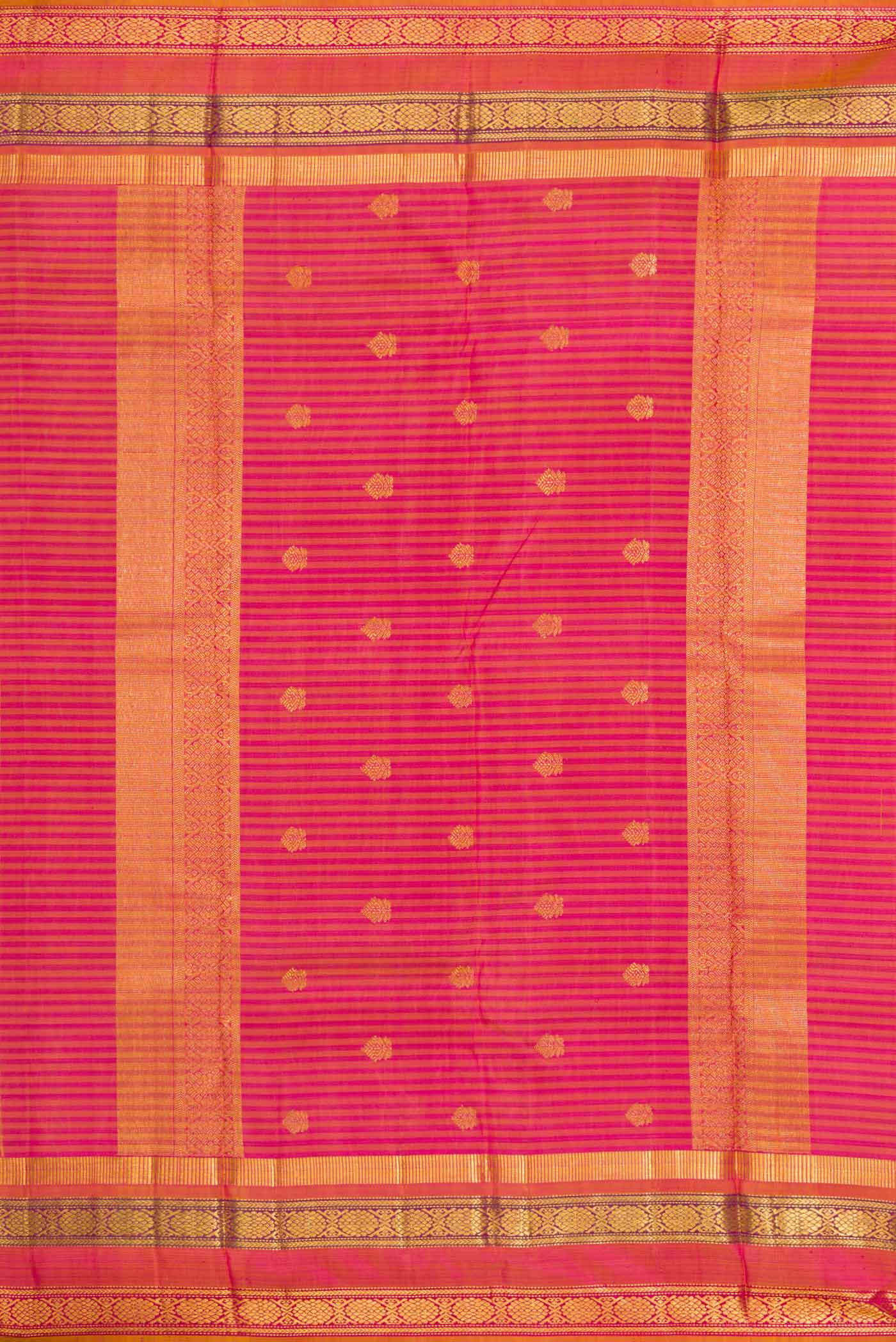 Pure Silk Pure Zari Purple Dual Tone Kanjivaram Saree - Image 7