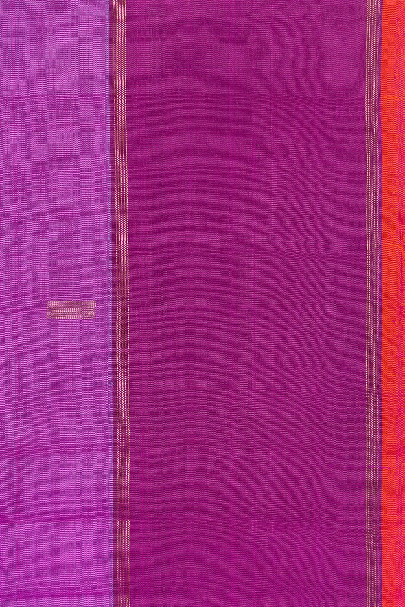 Pure Silk Pure Zari Purple Kanjivaram Saree - Image 3
