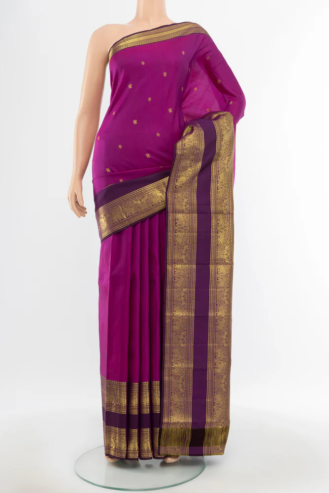 Magenta Kanchipuram Silk Saree