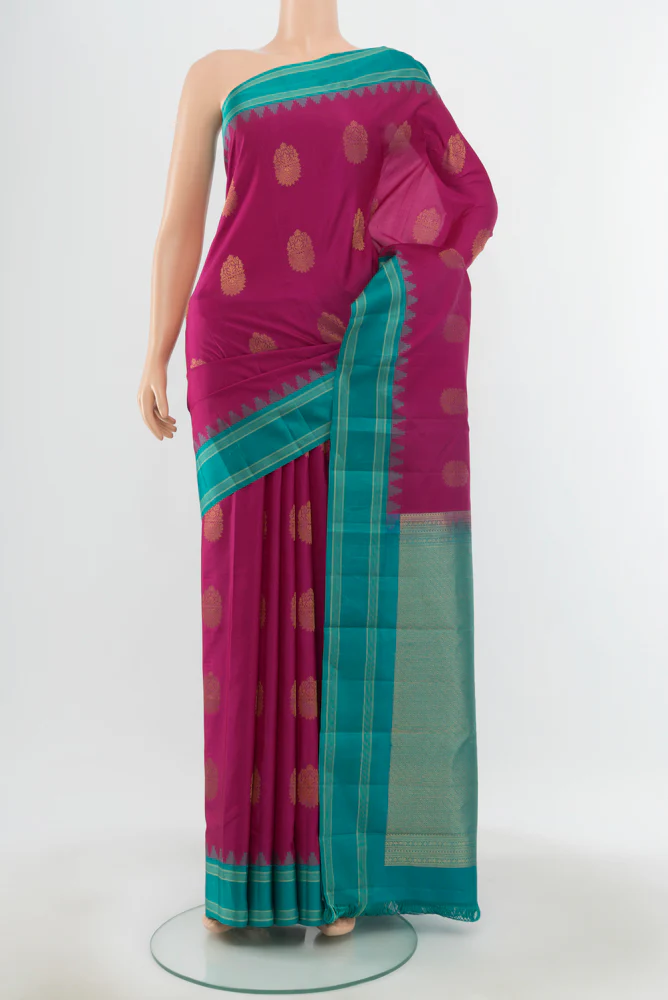 Magenta Kanchipuram Silk Saree
