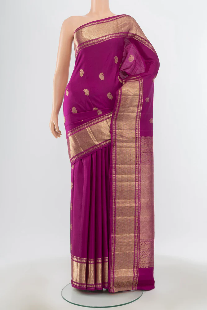 Magenta Kanjivaram Silk Saree