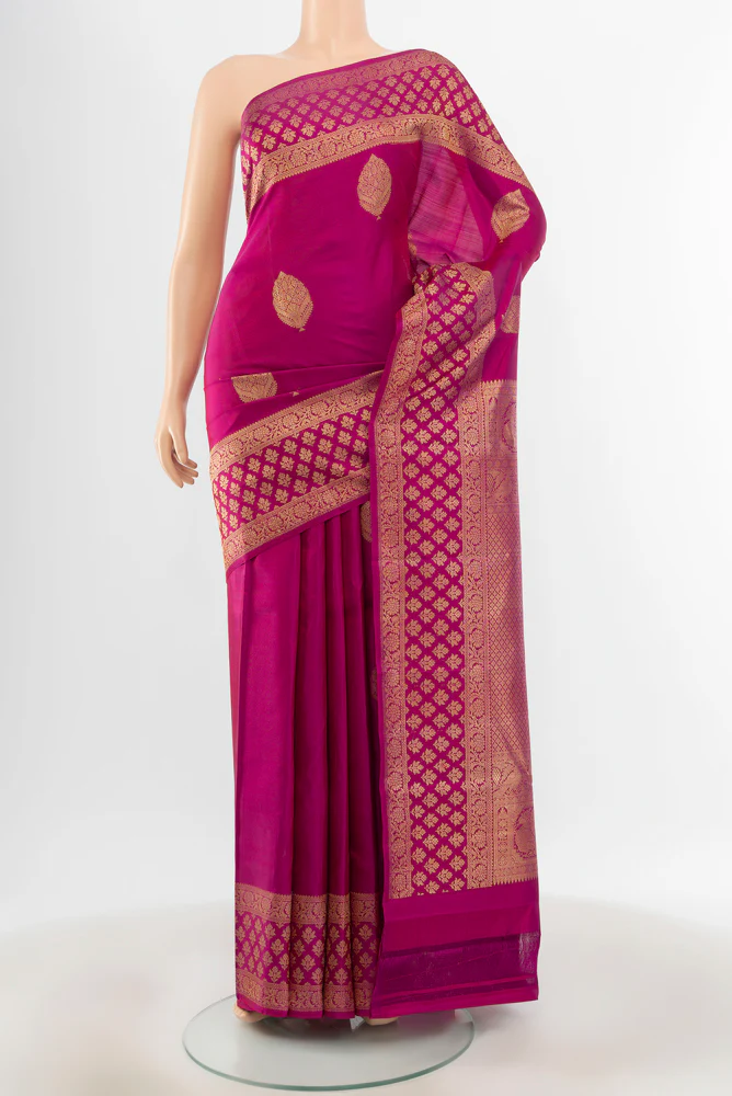 Magenta Kanjivaram Silk Saree