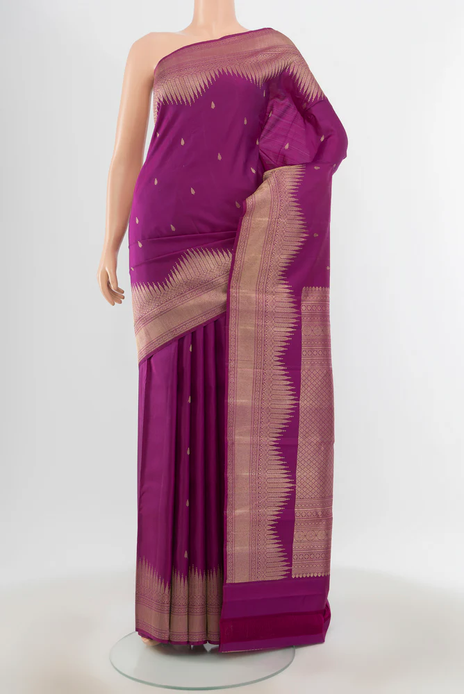 Purple Kanjivaram Silk Saree