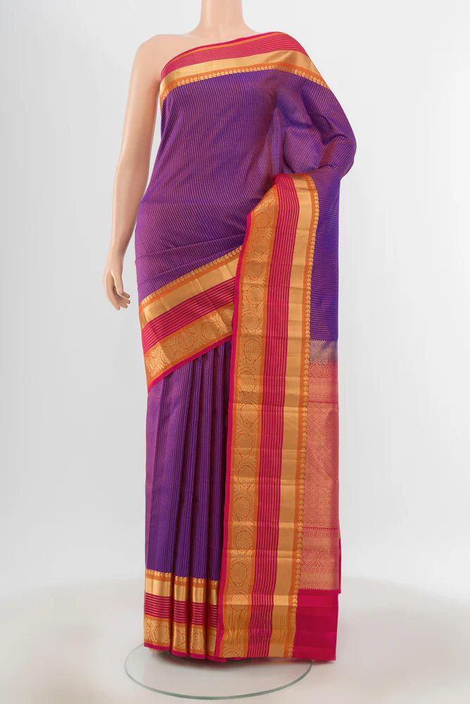 Purple Kanjivaram Silk Saree