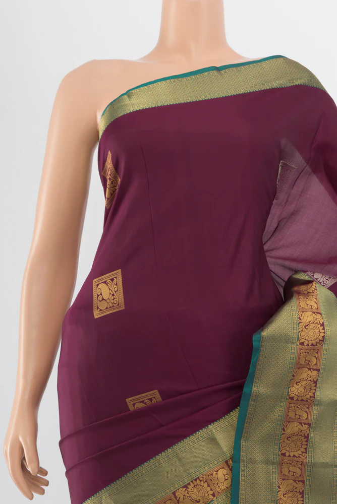 Purple Soft Silk Saree - Image 2