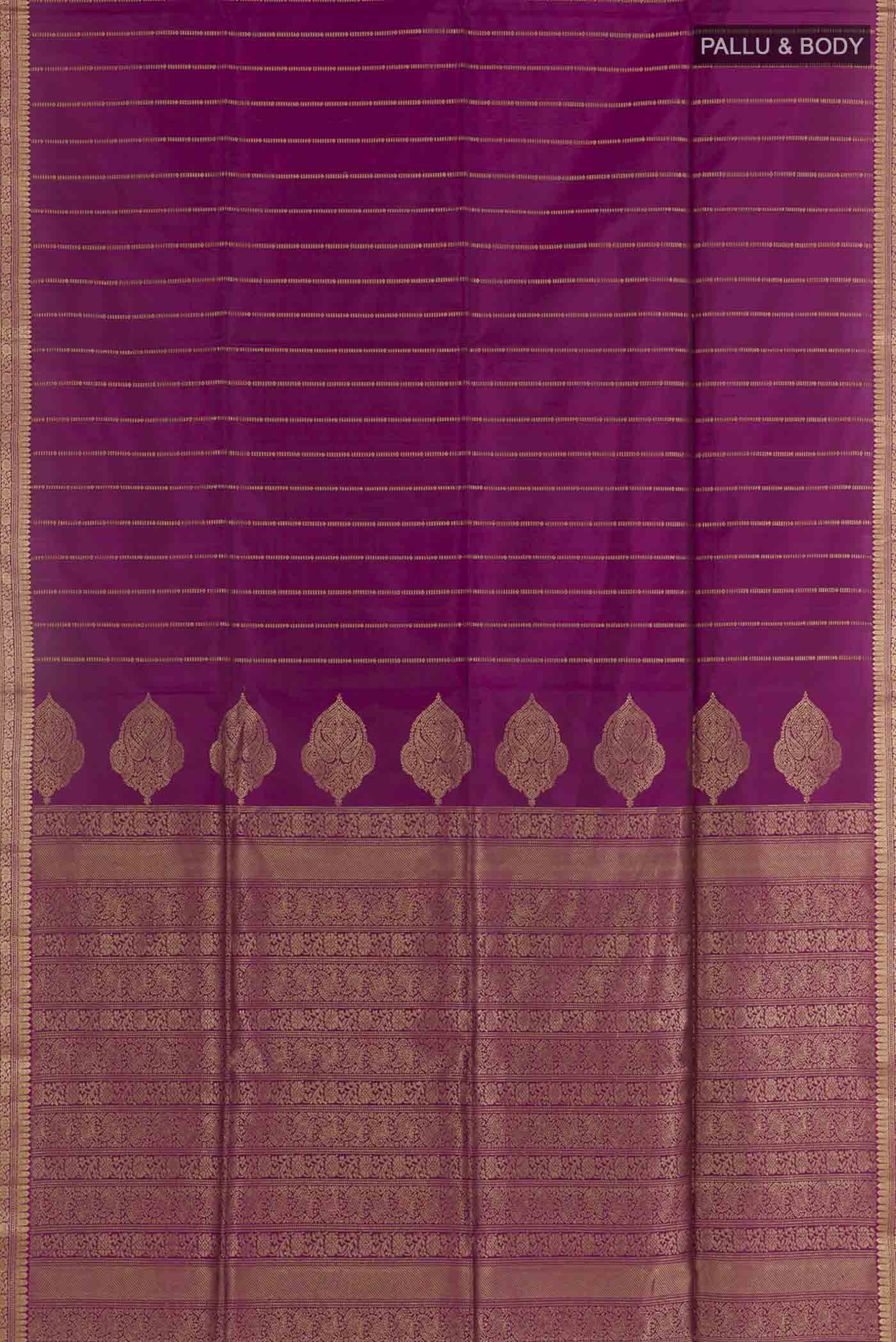 Magenta Soft Silk Saree - Image 3