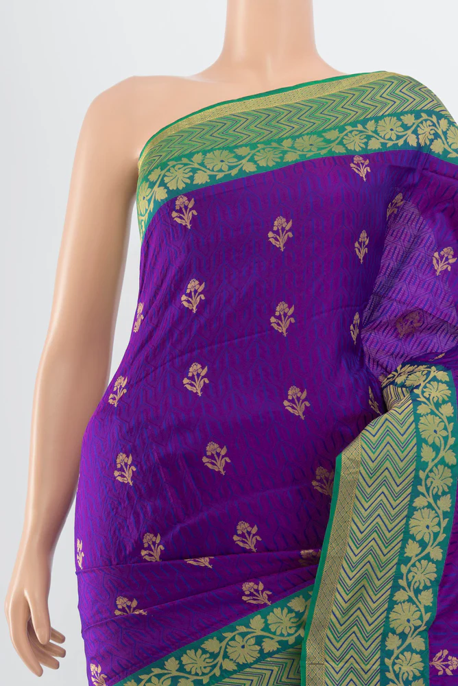 Purple Soft Silk Saree - Image 2