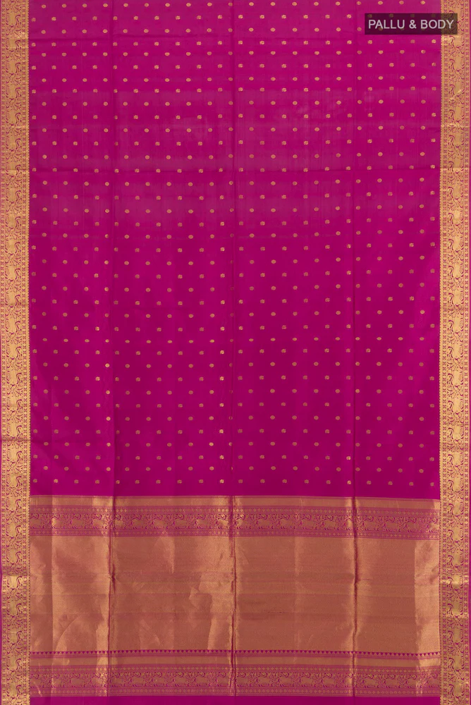 Magenta Soft Silk Saree - Image 5