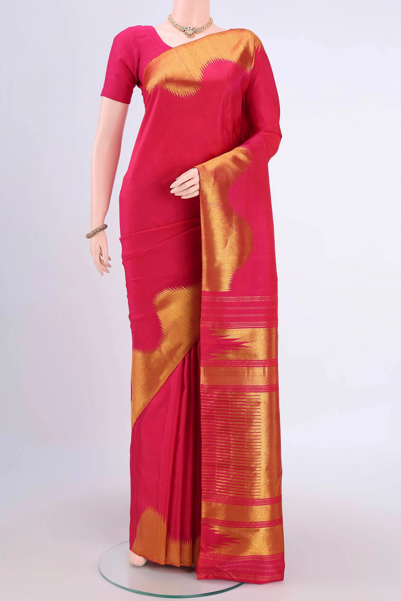 Pink Kanjivaram Silk Saree
