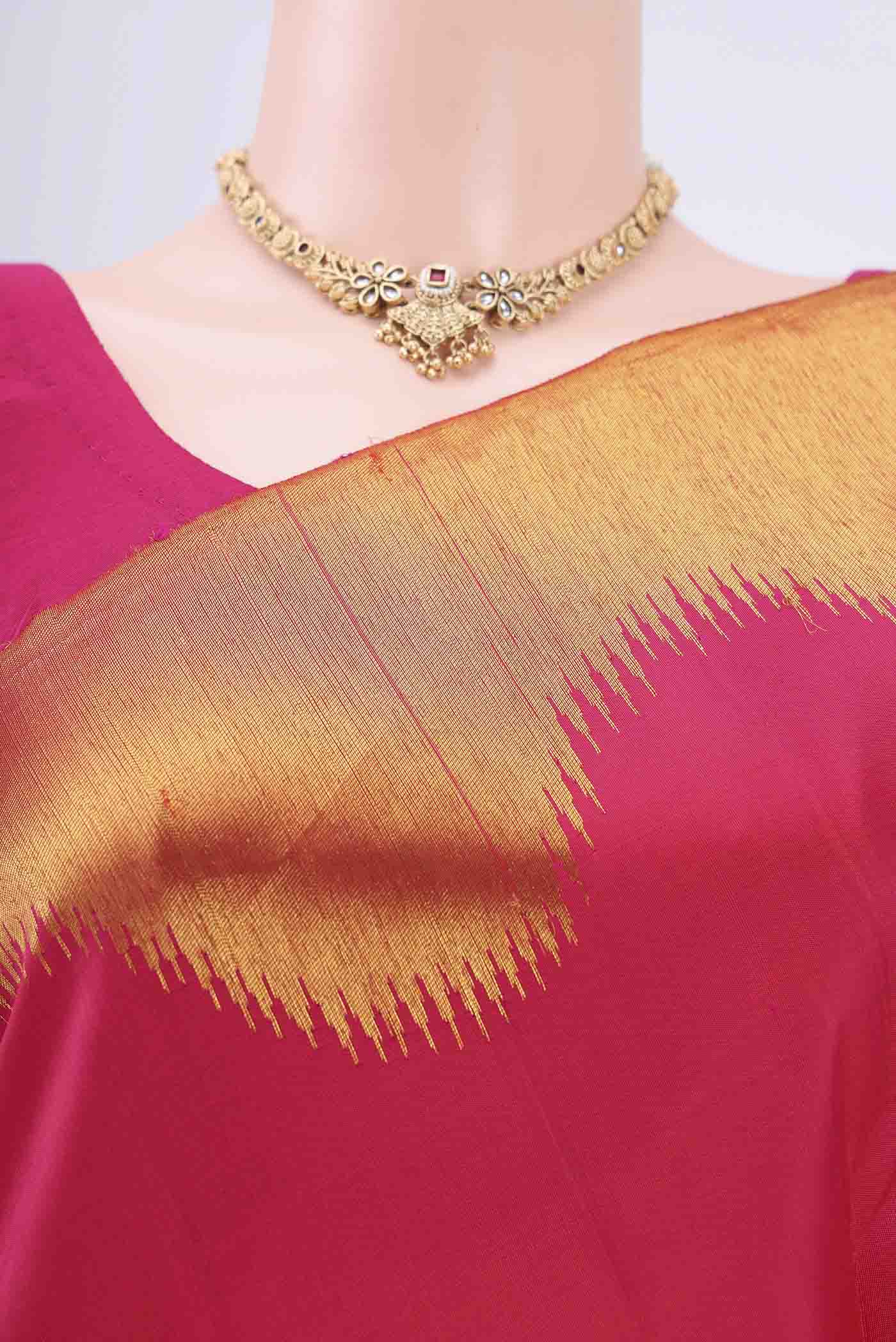 Pink Kanjivaram Silk Saree - Image 2