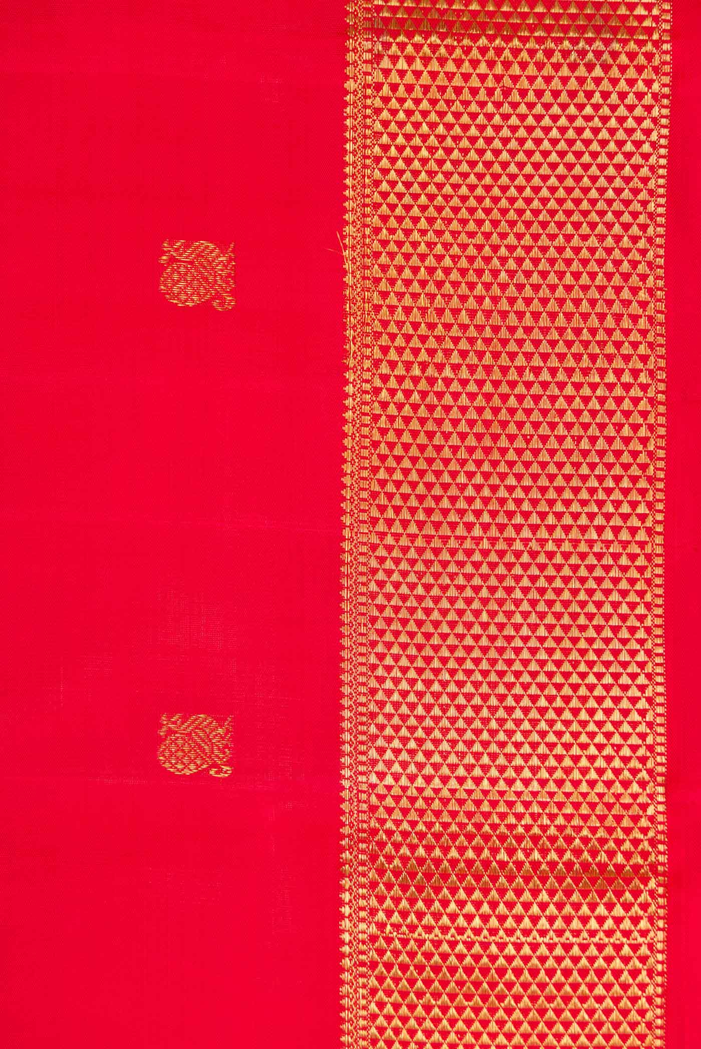 Pure Silk Pure Zari Pink with Red Color Kanchipuram Saree - Image 3