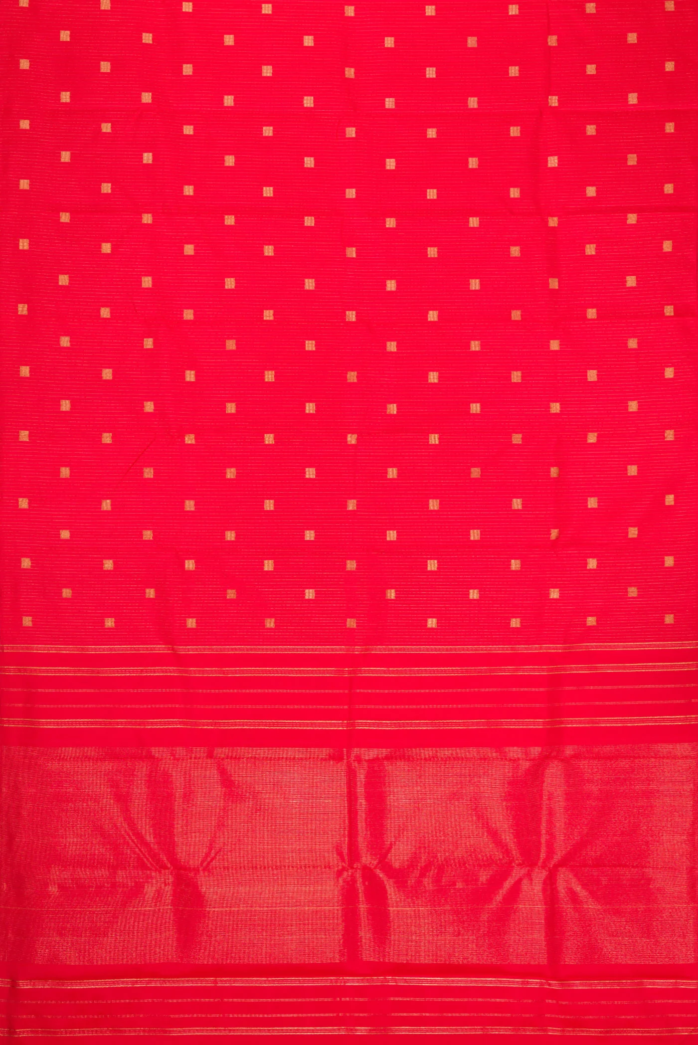 Pure Silk Pure Zari Red Kanchipuram Saree - Image 5