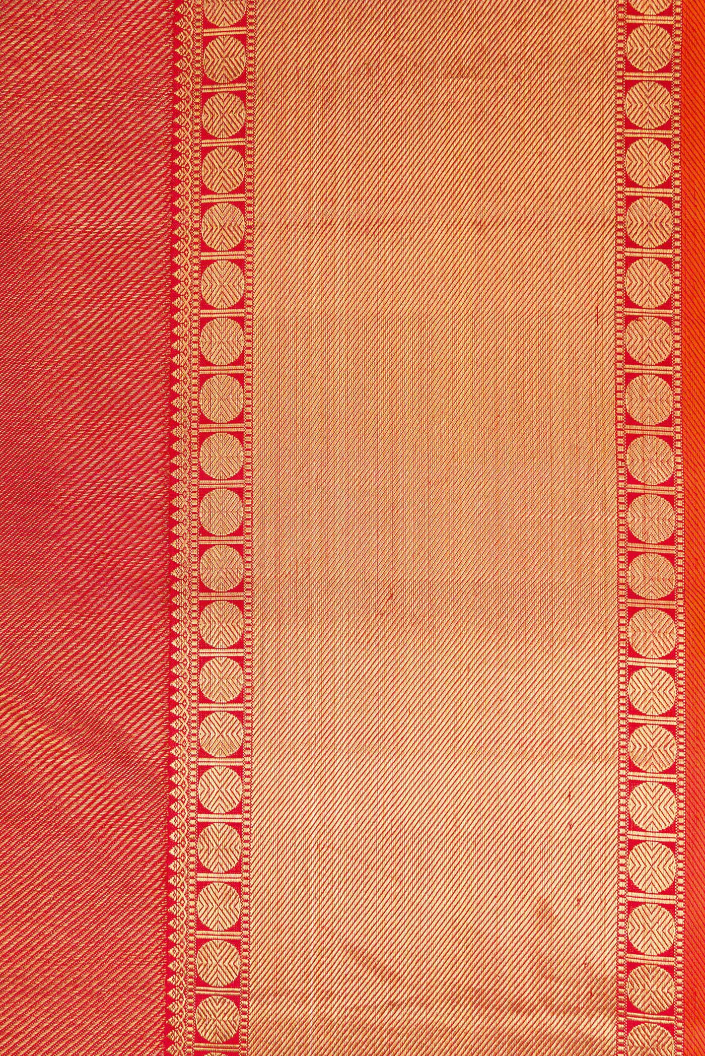 Pure Silk Pure Zari Red Kanjivaram Saree - Image 3