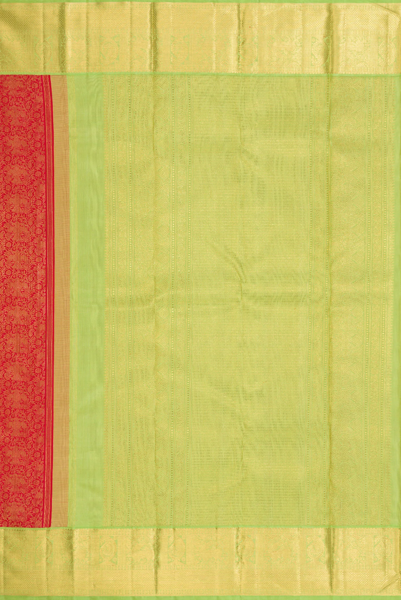 Pure Silk Pure Zari Red Kanjivaram Saree - Image 7
