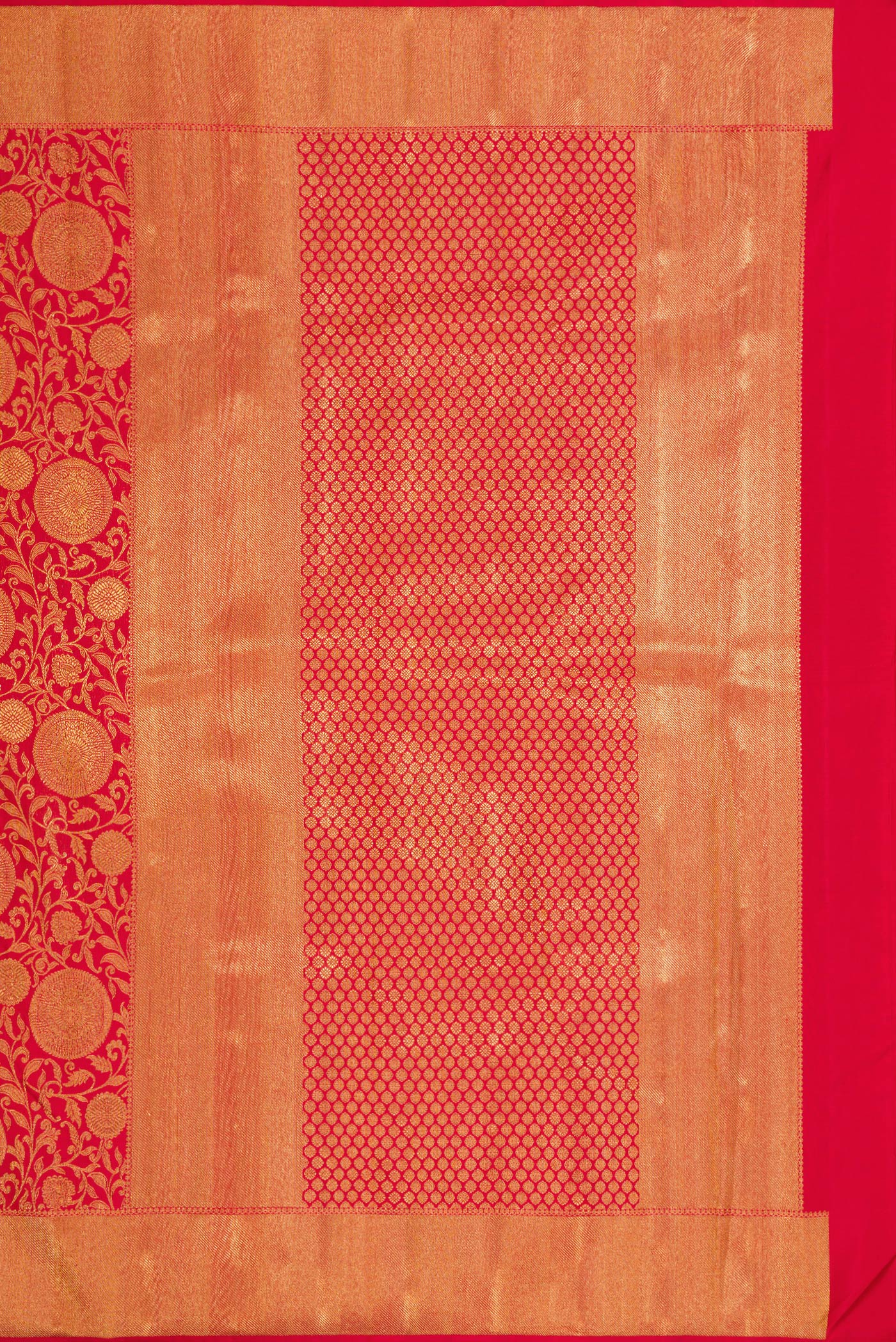 Pure Silk Pure Zari Red Kanjivaram Saree - Image 7