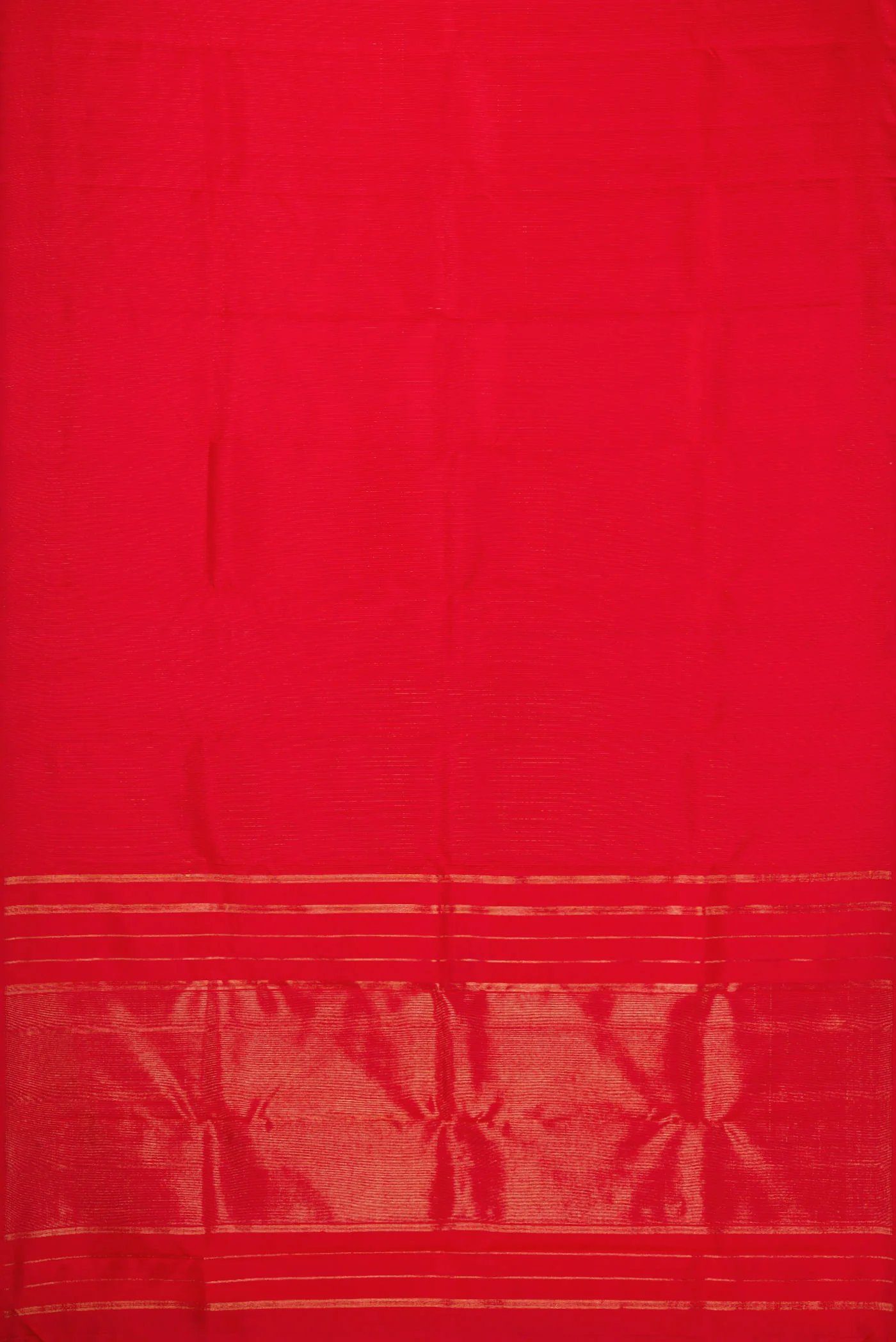 Pure Silk Pure Zari Red Dual Tone Kanjivaram Saree - Image 5
