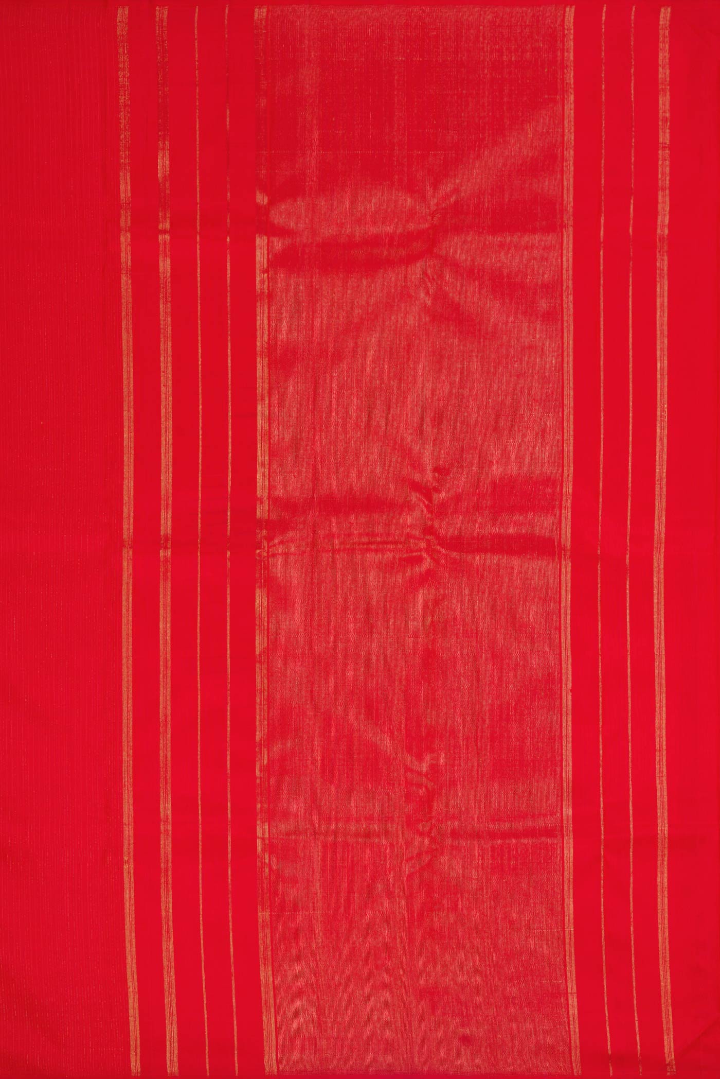 Pure Silk Pure Zari Red Dual Tone Kanjivaram Saree - Image 6
