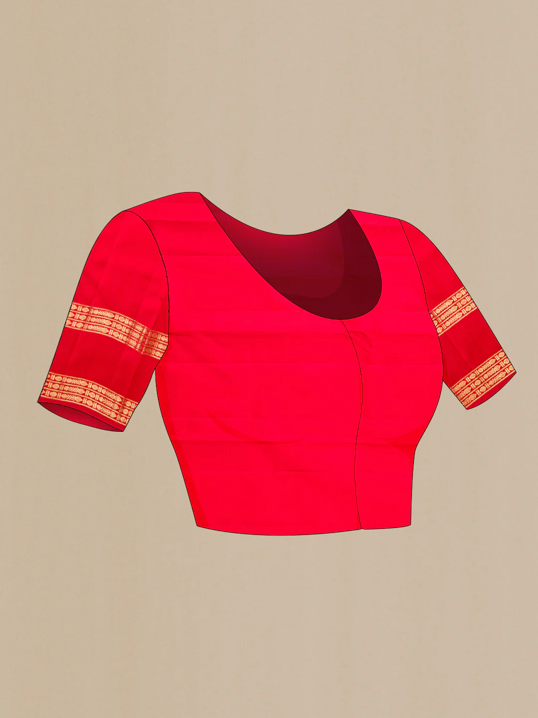 Red Kanjivaram Silk Saree - Image 5
