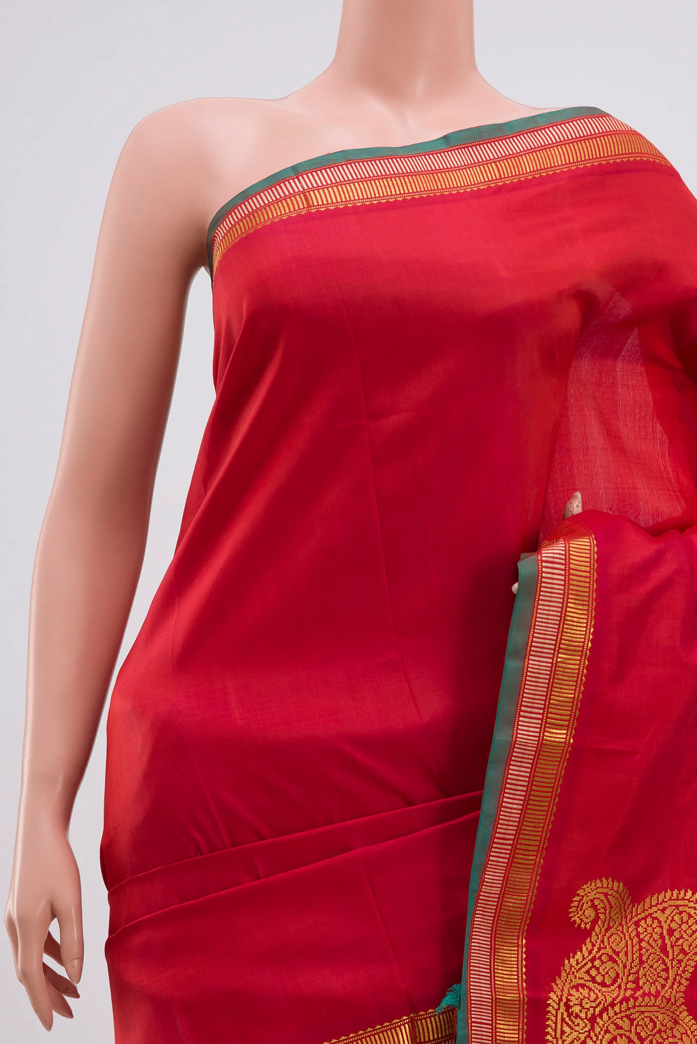 Red Kanjivaram Silk Saree - Image 2