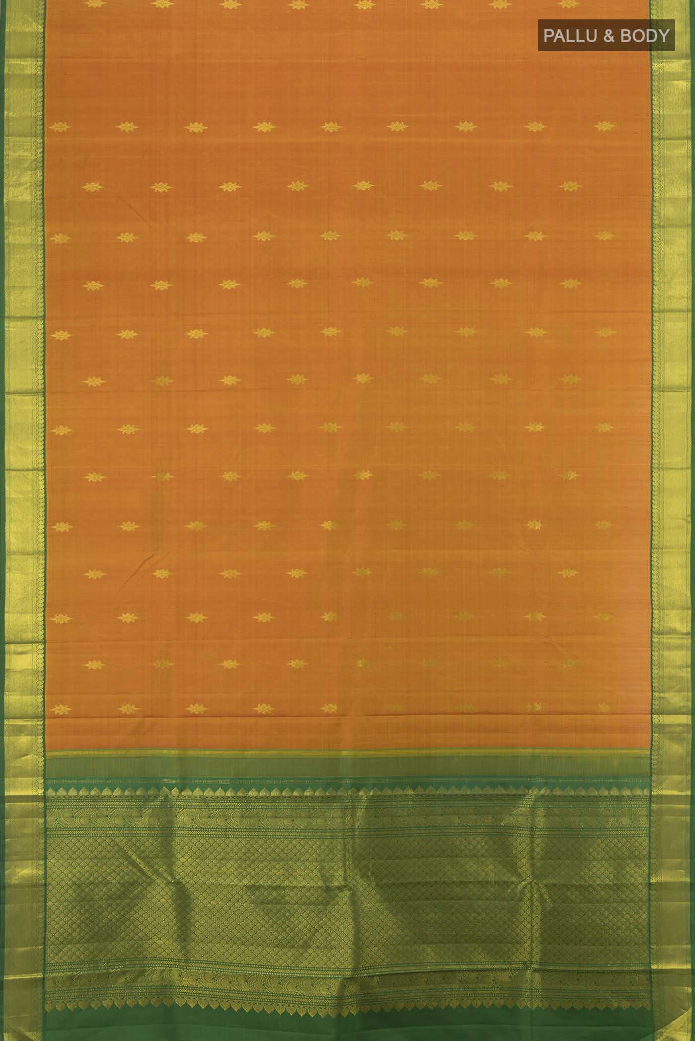 Mustard Kanjivaram Silk Saree - Image 5