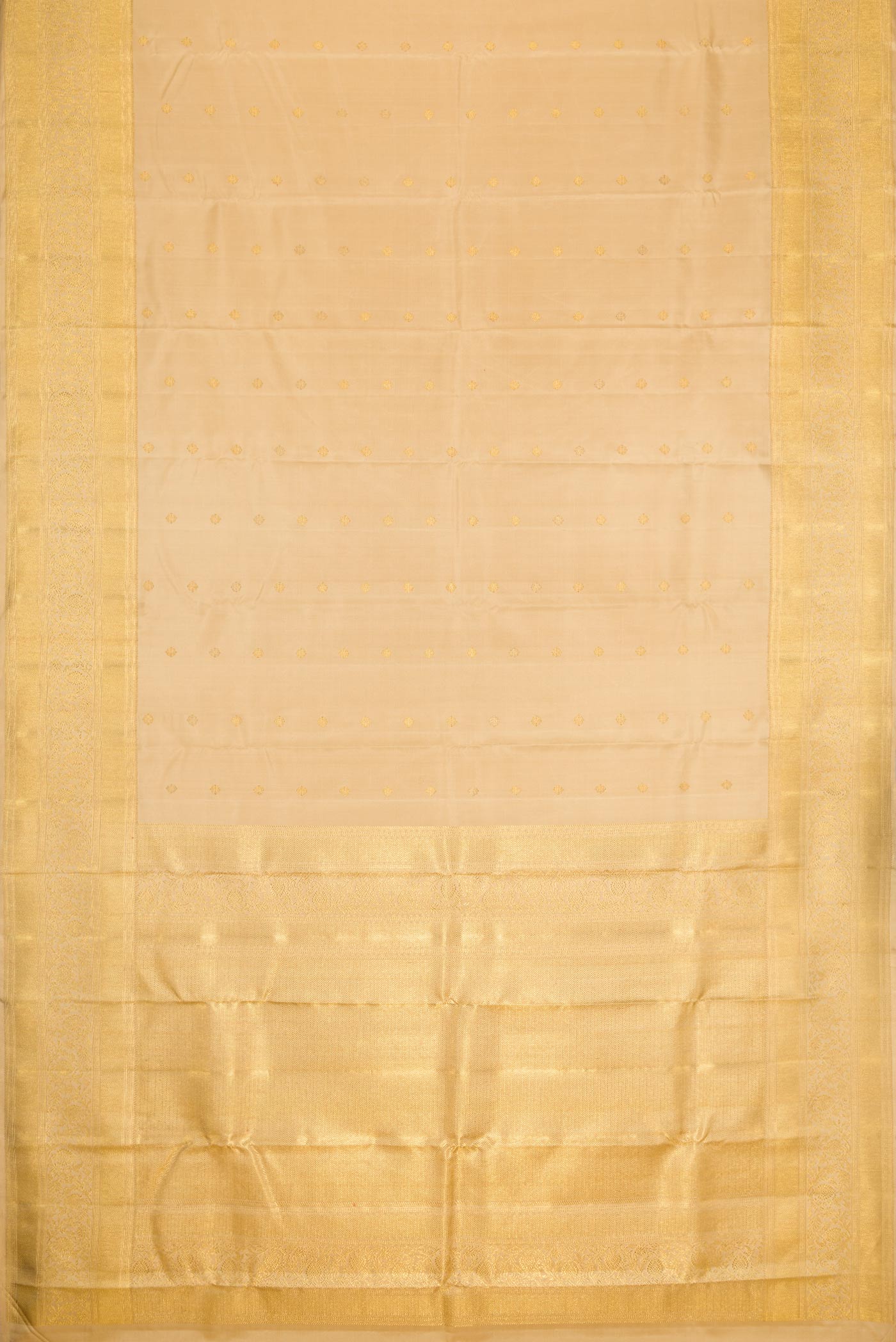 Pure Silk Pure Zari Sandal Dual Tone Kanjivaram Saree - Image 6