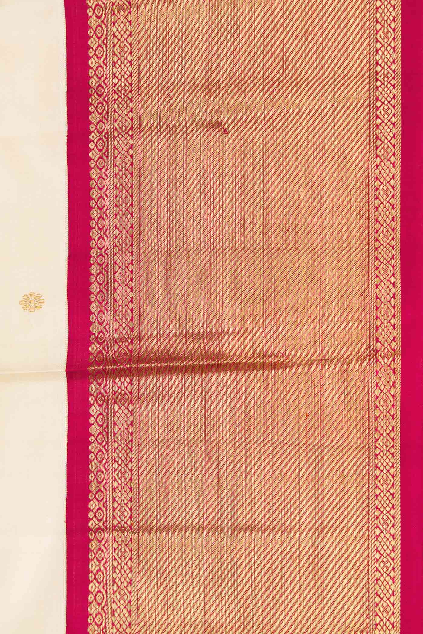 Pure Silk Pure Zari Sandal Dual Tone Kanjivaram Saree - Image 3