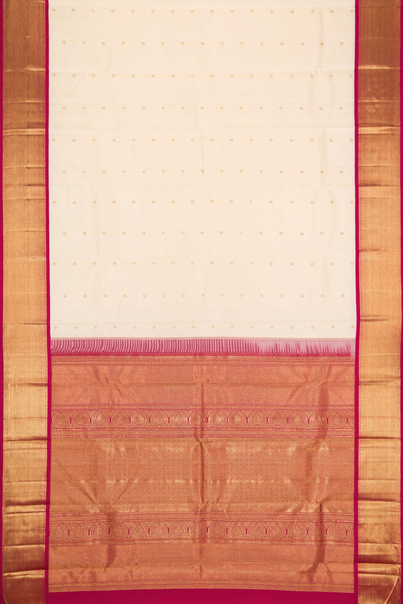 Pure Silk Pure Zari Sandal Dual Tone Kanjivaram Saree - Image 6