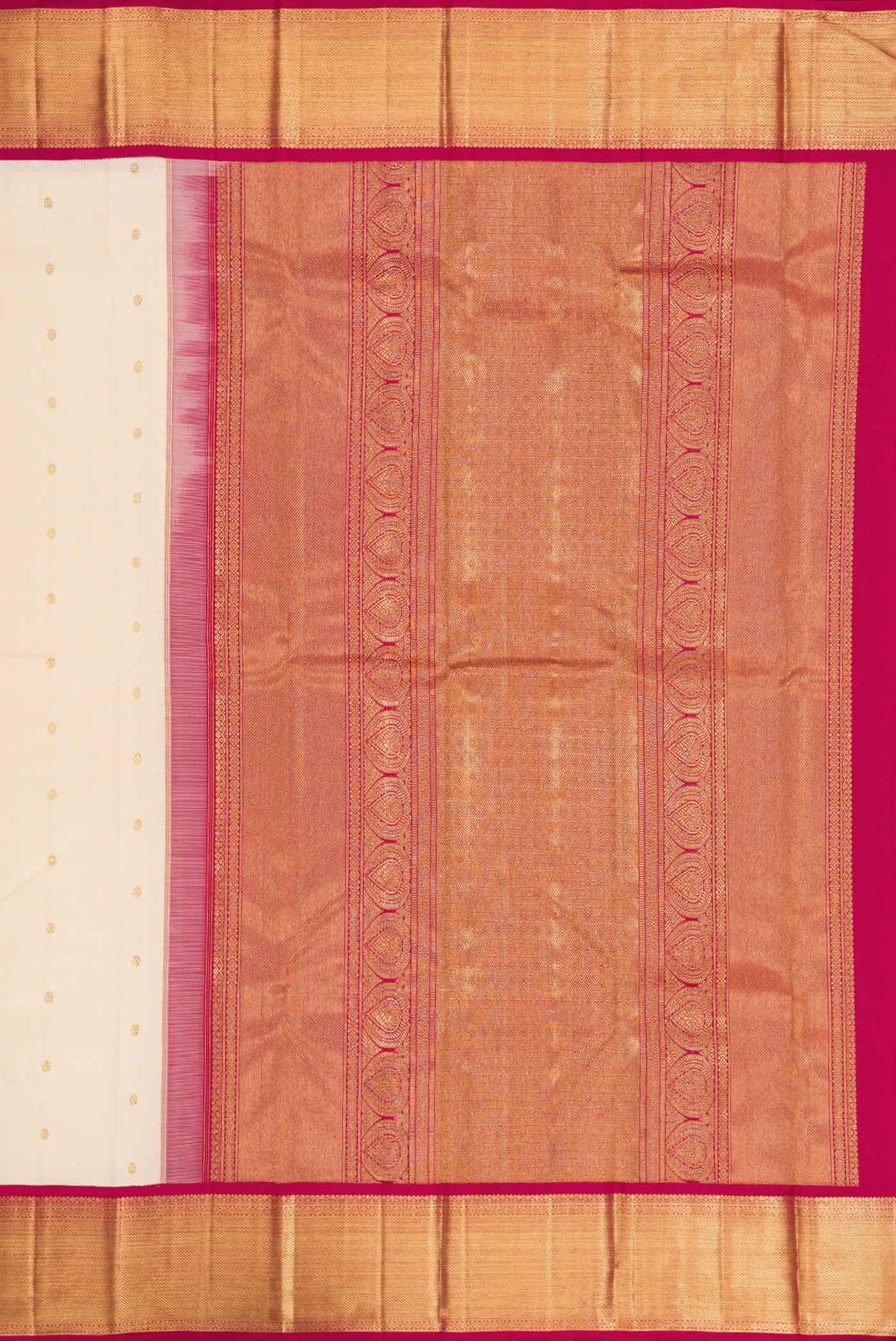 Pure Silk Pure Zari Sandal Dual Tone Kanjivaram Saree - Image 7