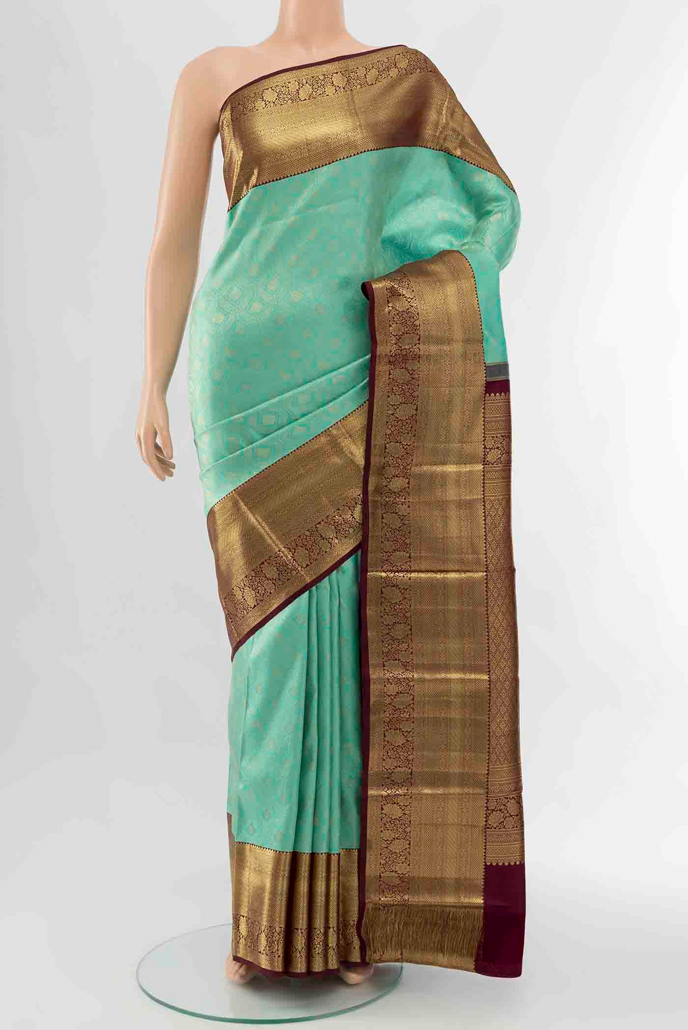 Light Blue Kanchipuram Silk Saree
