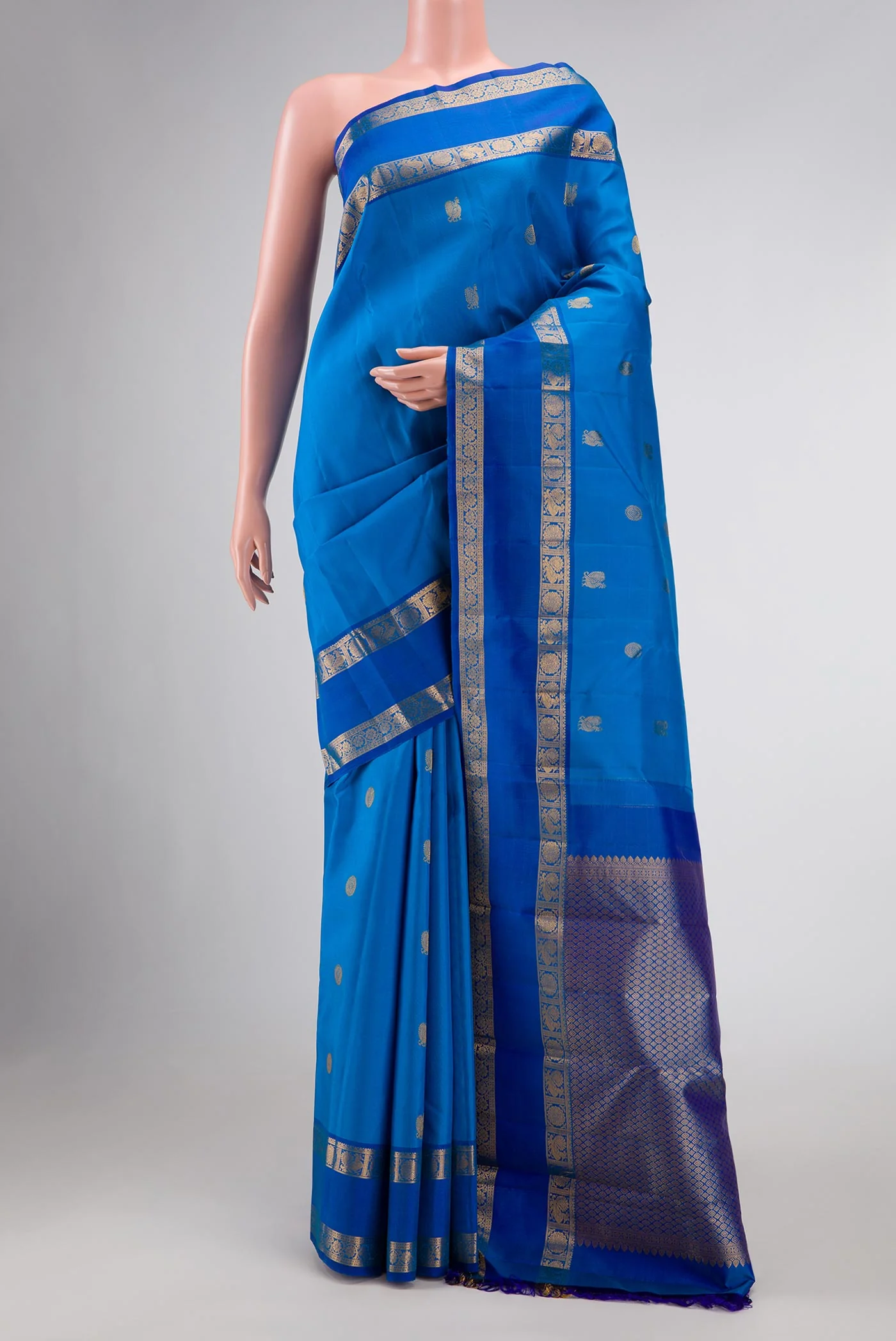Royal Blue Kanchipuram Silk Saree
